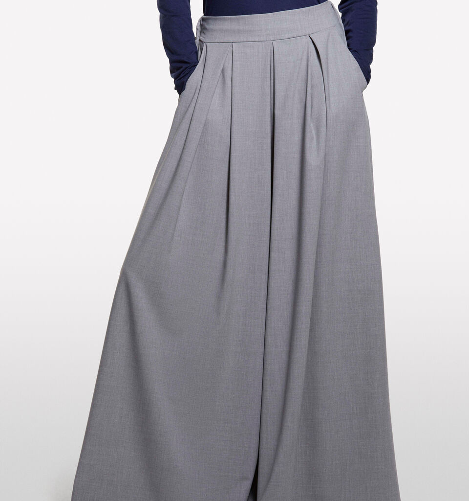 Gonna-pantalone grigia - pantaloni palazzo da donna - Grigio | Sisley image number 3